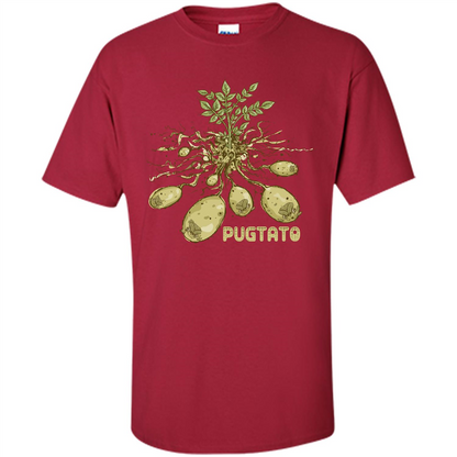 Pug Lover T-shirt Pug Potato Pugtato Cardinal
