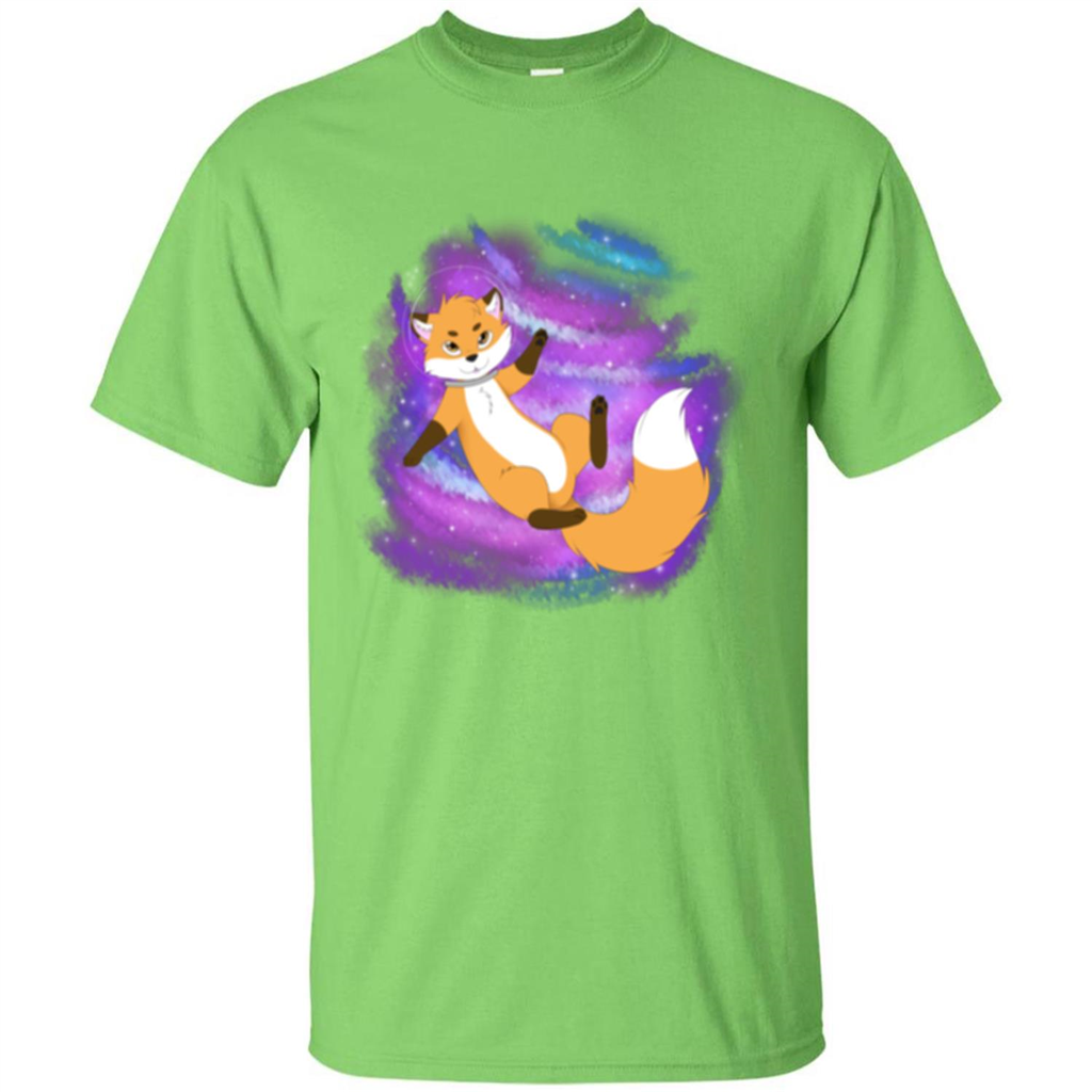 Space Fox T-shirt Lime