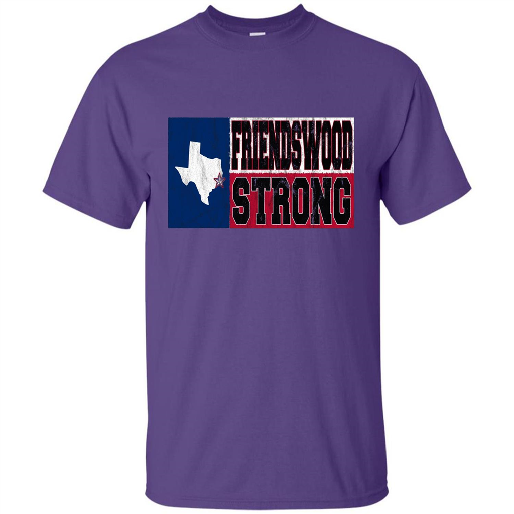 Friendswood Strong - Texas Flag - Friendswood Pride T-shirt Purple
