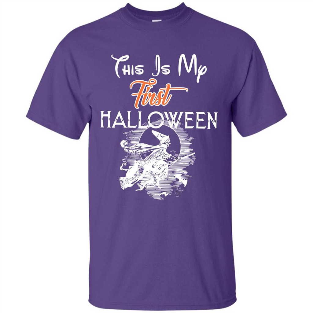 Halloween T-shirt This Is My First Halloween Purple