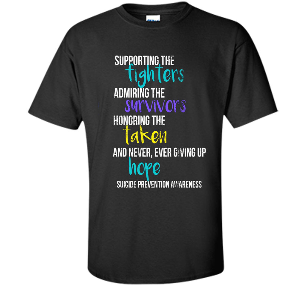 Vintage Suicide Prevention Awareness T-Shirt Distressed shirt Black