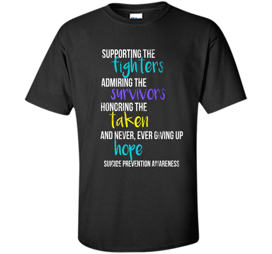 Vintage Suicide Prevention Awareness T-Shirt Distressed shirt Black