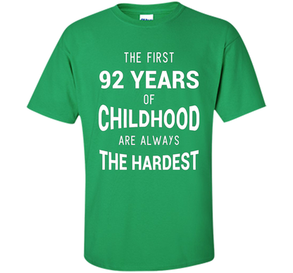 Funny 92nd Birthday Joke Gift 92 Years Old Novelty Gag Shirt cool shirt Irish Green