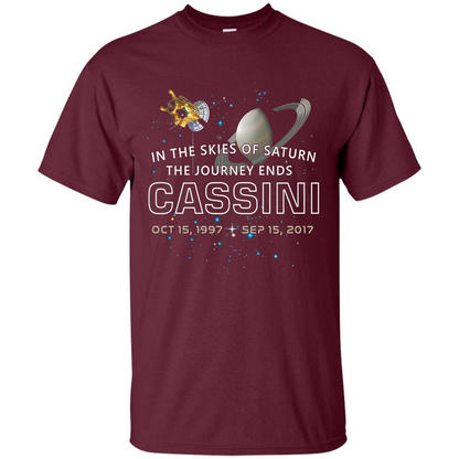 Cassini Spacecraft End Of Mission At Saturn T-shirt Maroon