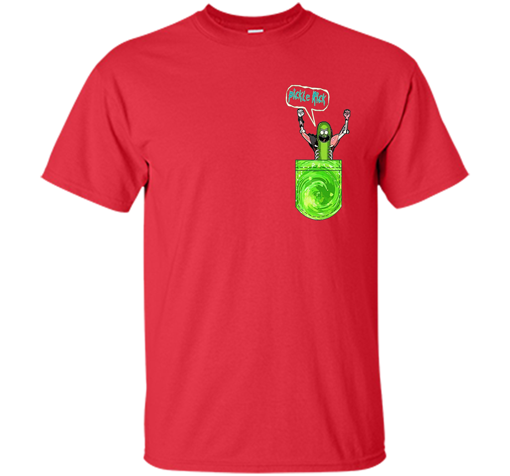 Pickle Funny Rick Pocket T-shirt Red