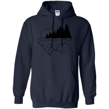 Nature Merged Moon And Sun T-shirt Navy