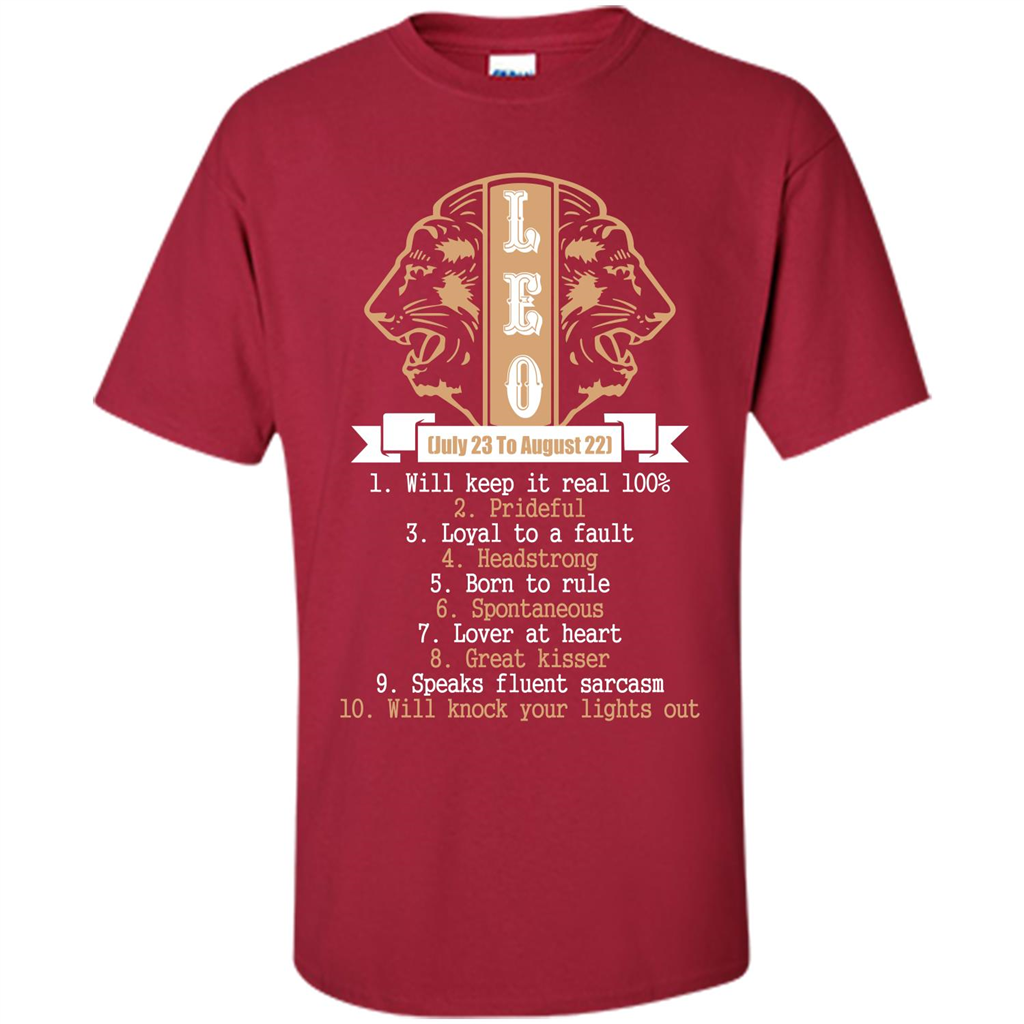 Leo T-shirt Will Knock Your Lights Out Cardinal