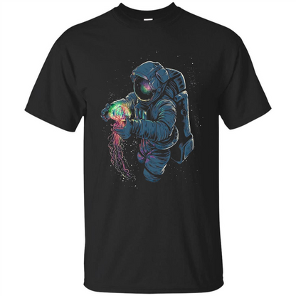 Space Rave T-shirt Jelly Fish Rainbow Astronaut Friends T-shirt Royal