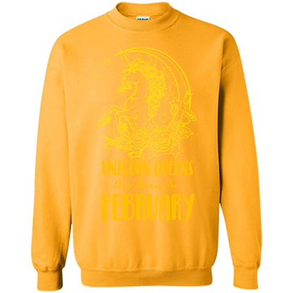 February Unicorn T-shirt Unicorn Queens Are Born In February Gold
