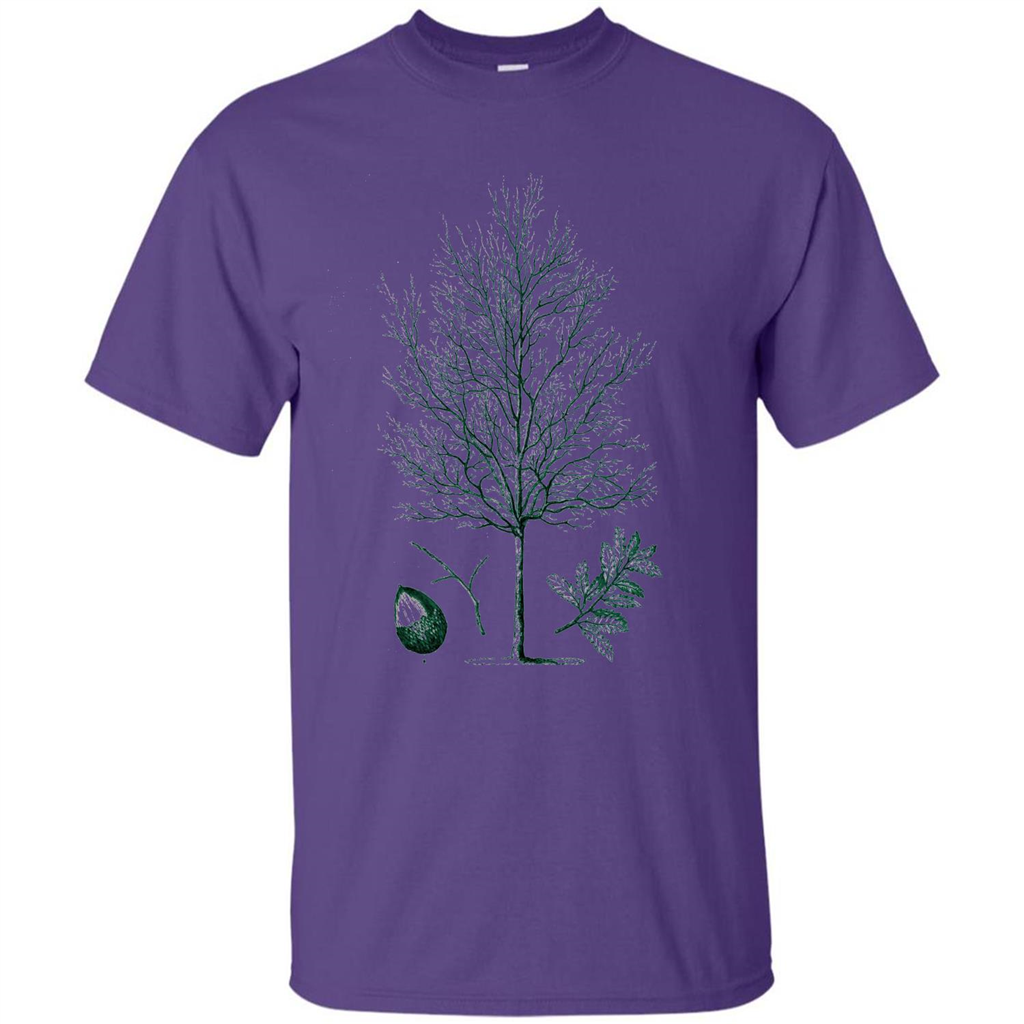 Oak Tree T-Shirt. Tree Acorn Oak Tree Woodsman T-shirt Purple