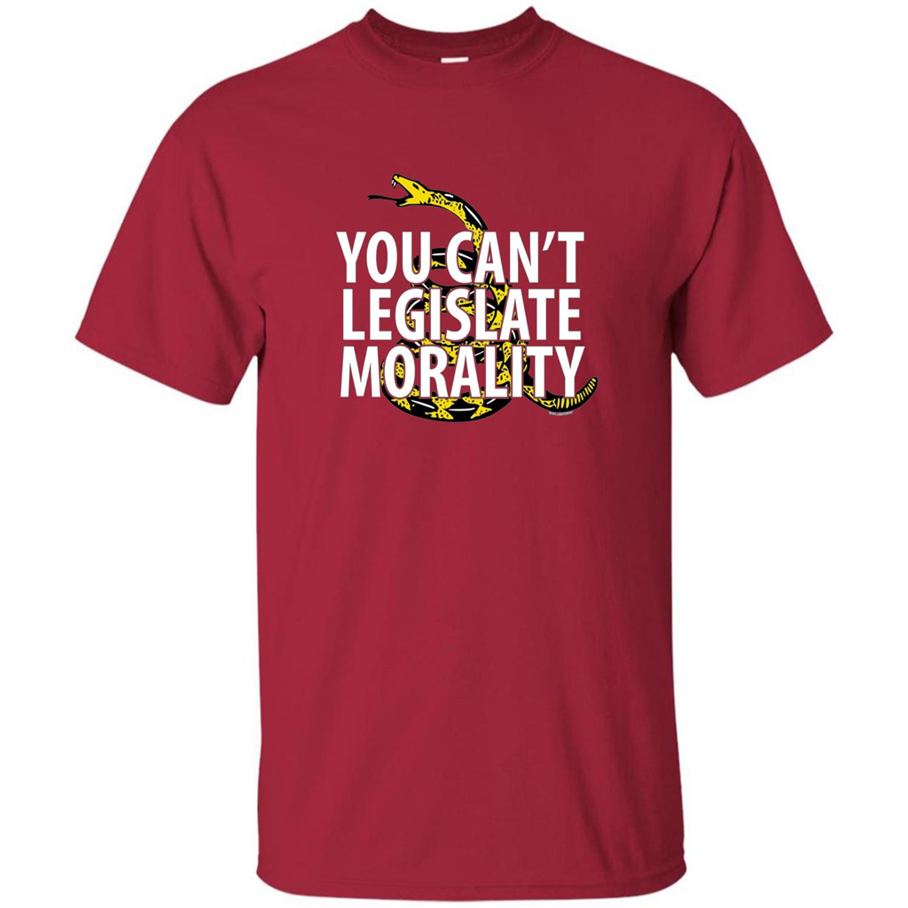 Gadsden Libertarian T-shirt You Can't Legislate Morality Cardinal