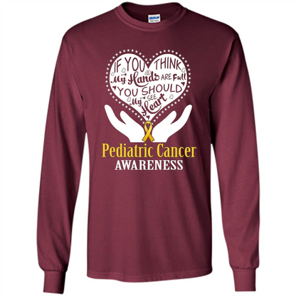 Pediatric Cancer T-shirt Raise Awareness Maroon