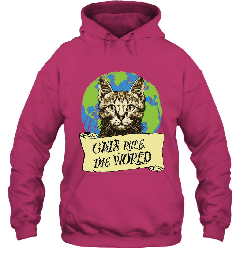 Cats Rule The World Kitten Shirt Hoodie Hoodie Heliconia
