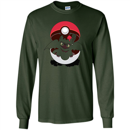 Cartoon T-shirt How To Catch Your Dragon Forest Green