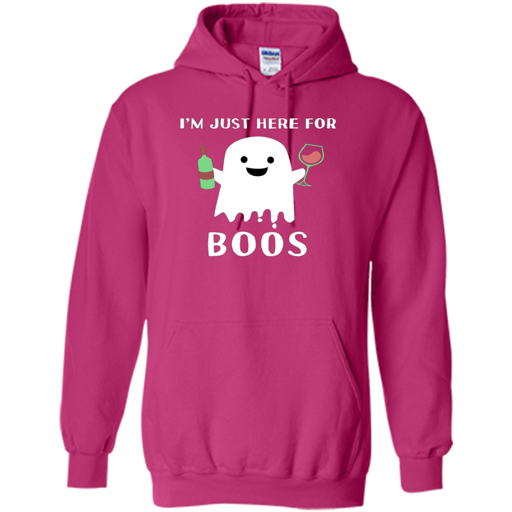 I'm Just Here For Boos T-shirt Funny Halloween Wine for Adults Heliconia