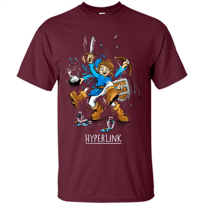 Gamer T-shirt HyperLink Maroon