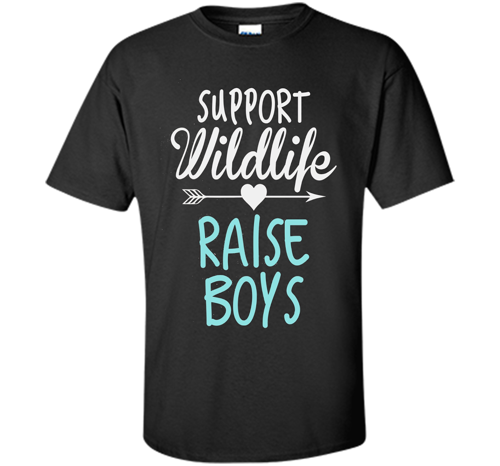 Support Wildlife Raise Boys T-shirt Black