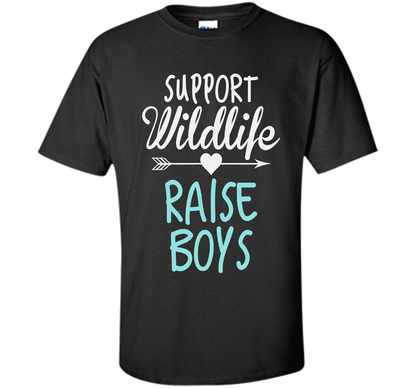 Support Wildlife Raise Boys T-shirt Black