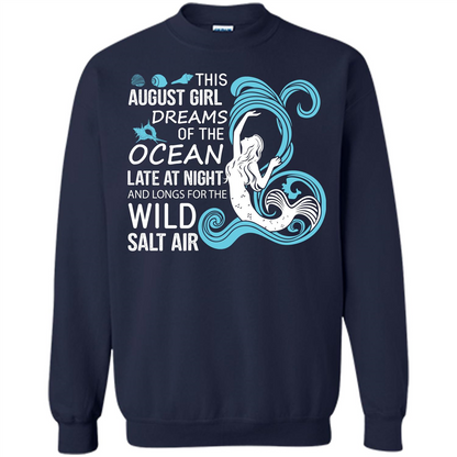 This August Girl Dreams Of The Ocean Late At Night T-shirt Navy