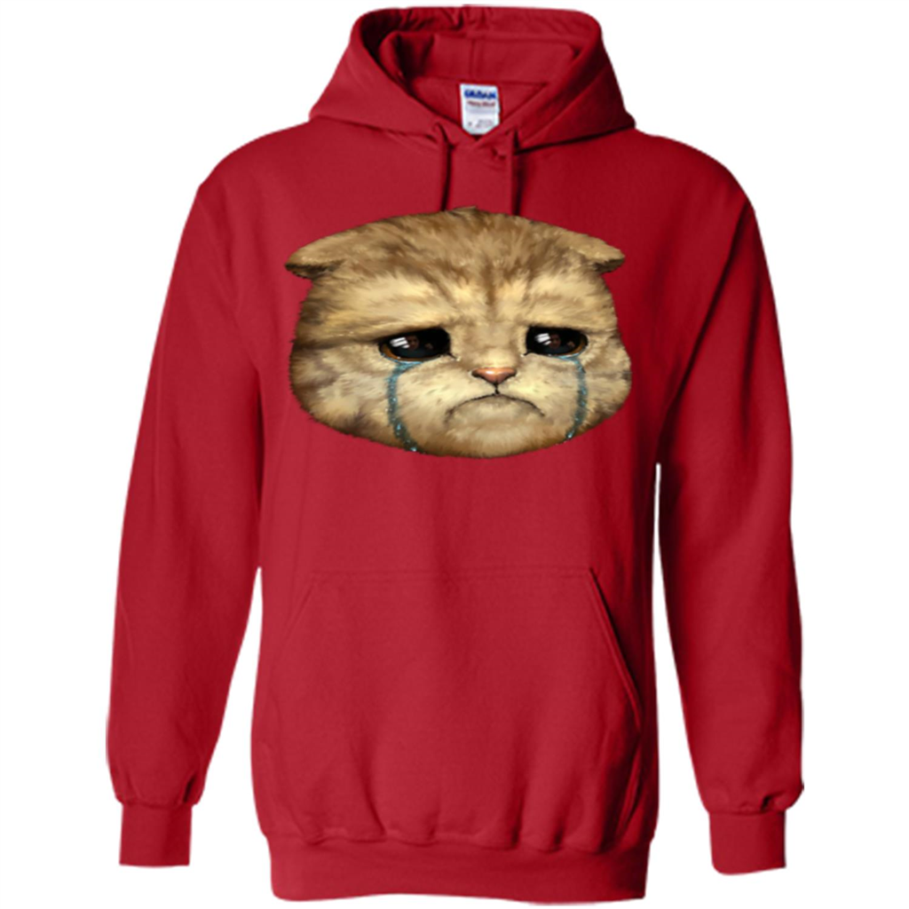 Cat Lovers T-shirt Cat Crying Red