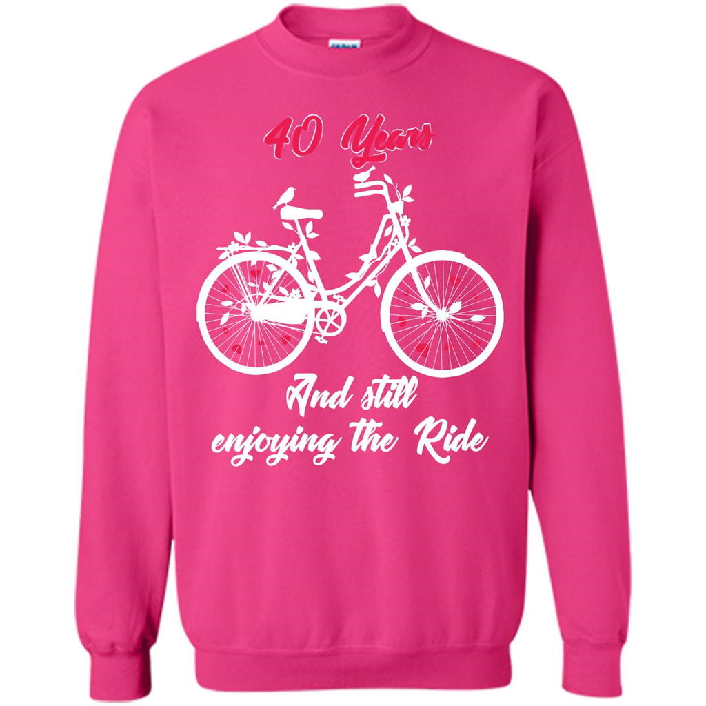Anniversary T-shirt 40 Years And Still Enjoying The Ride Heliconia