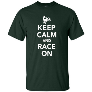 Keep Calm And Race On Motorcross T-shirt