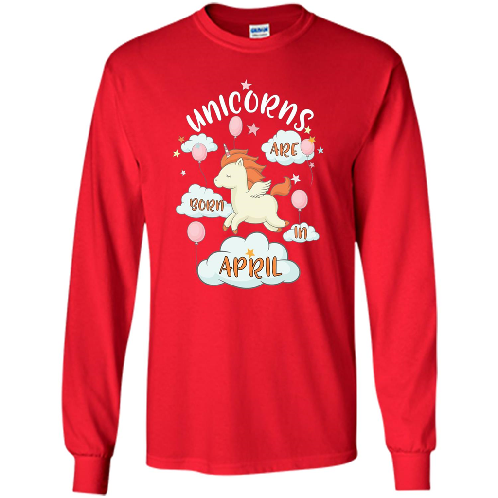 April Unicorn T-shirt Unicorns Are Born In April T-shirt Red