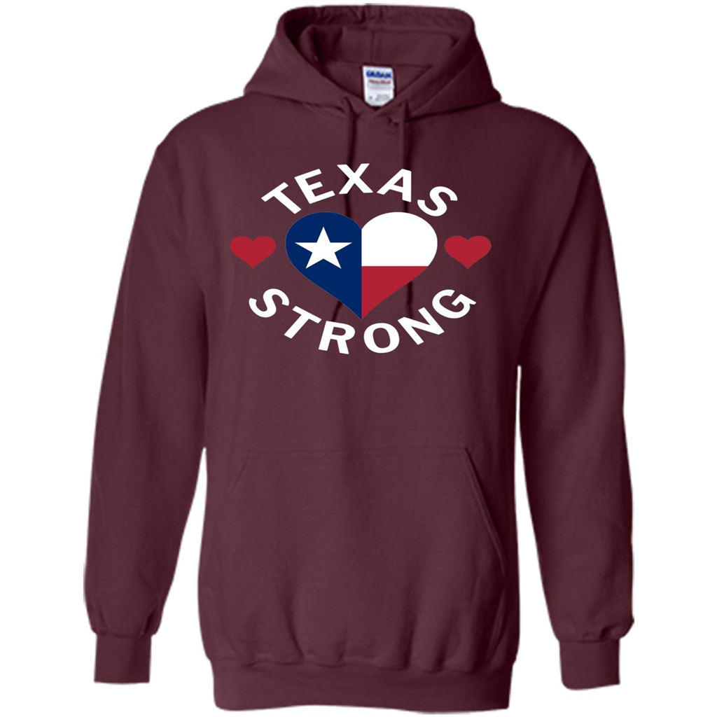 Texas Strong Hurricane Harvey Heart 2017 T-shirt Maroon