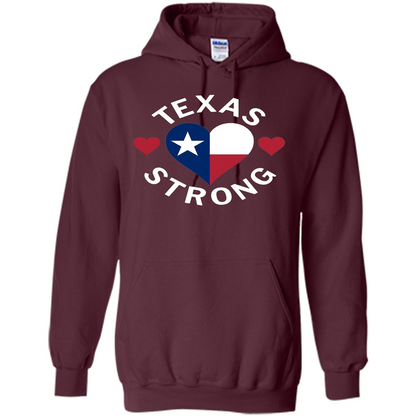 Texas Strong Hurricane Harvey Heart 2017 T-shirt Maroon
