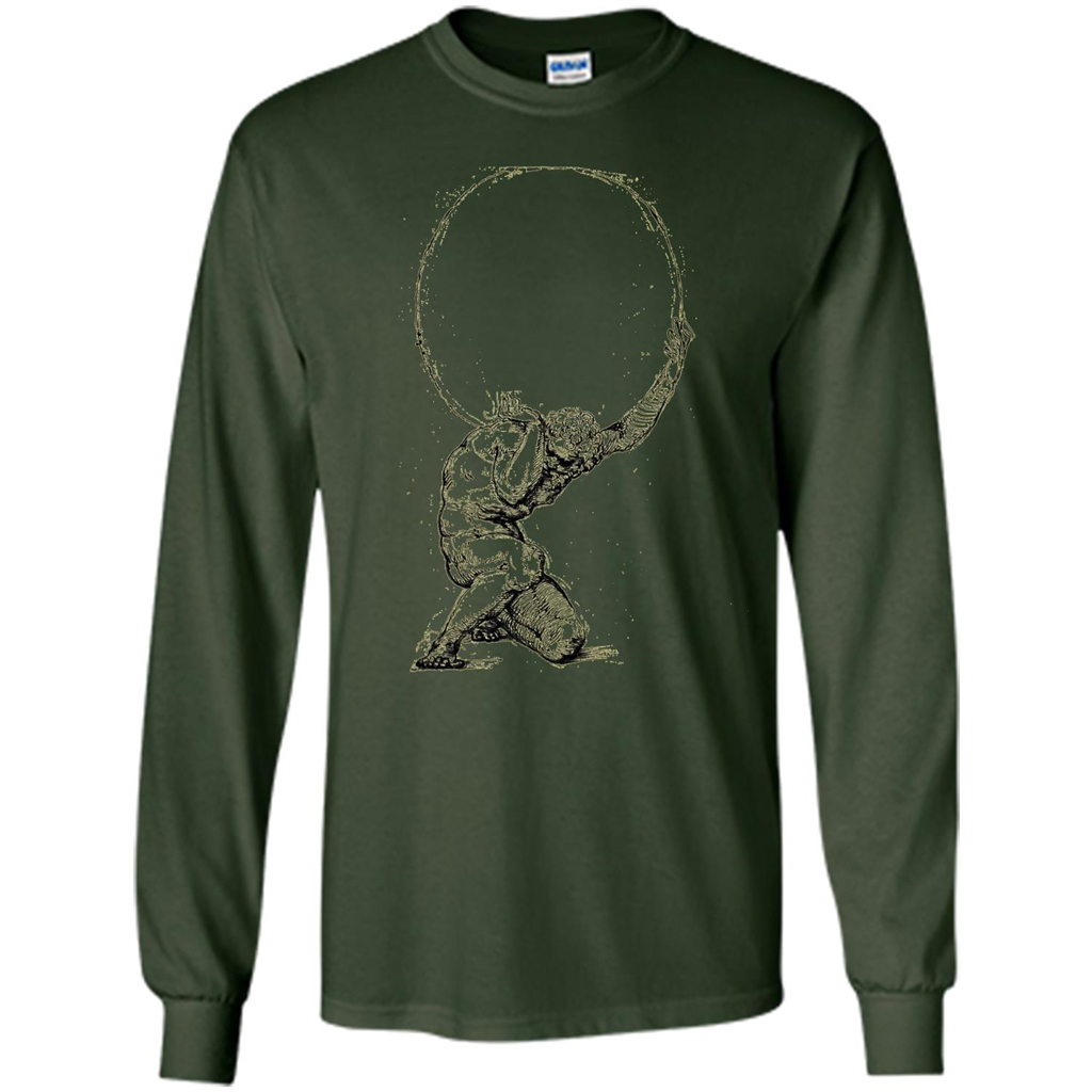 Atlas Greek Mythology Greece T-Shirt Forest Green