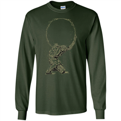 Atlas Greek Mythology Greece T-Shirt Forest Green