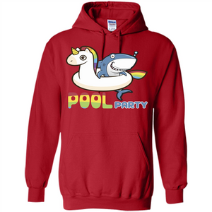 Pool Party T-shirt Unicorn Float Funny Shark
