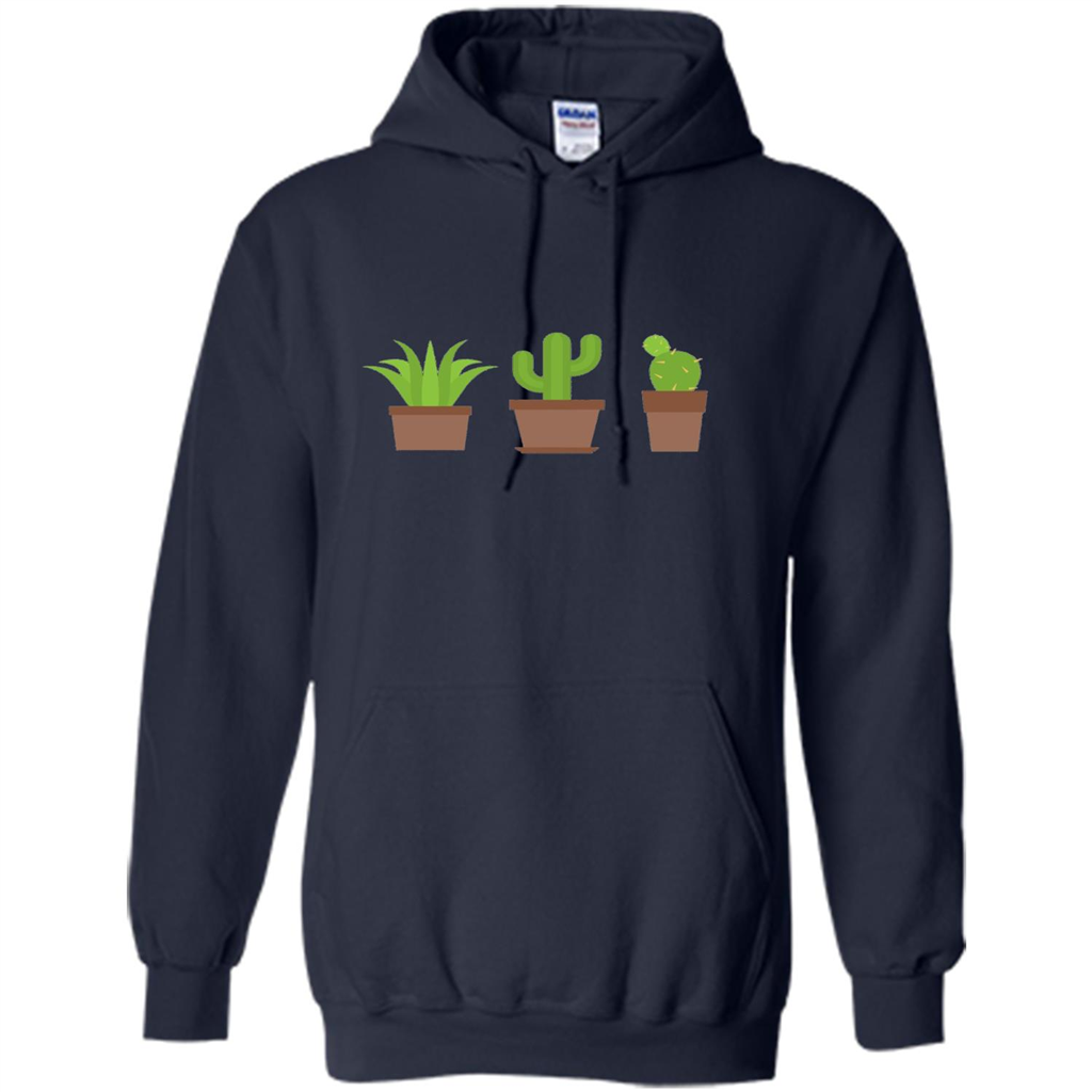 Cactus Plant Pot Succulent T-shirt Navy
