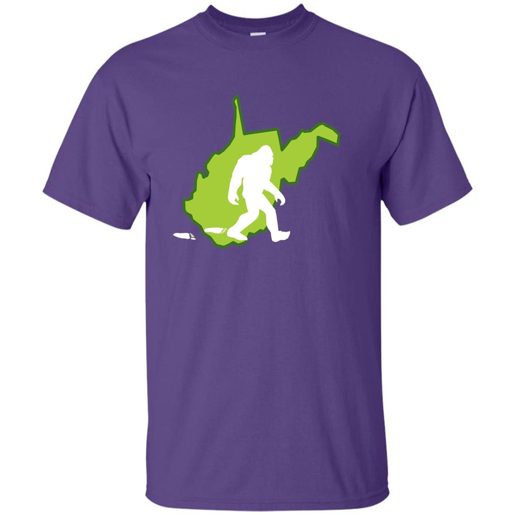 West Virginia State Bigfoot Hunter T-shirt Purple