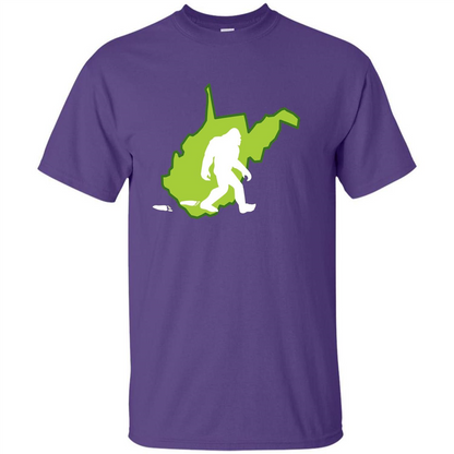 West Virginia State Bigfoot Hunter T-shirt Purple