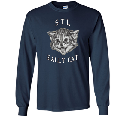 Cat Lover T-shirt Saint Louis Rally Cat T-shirt Navy