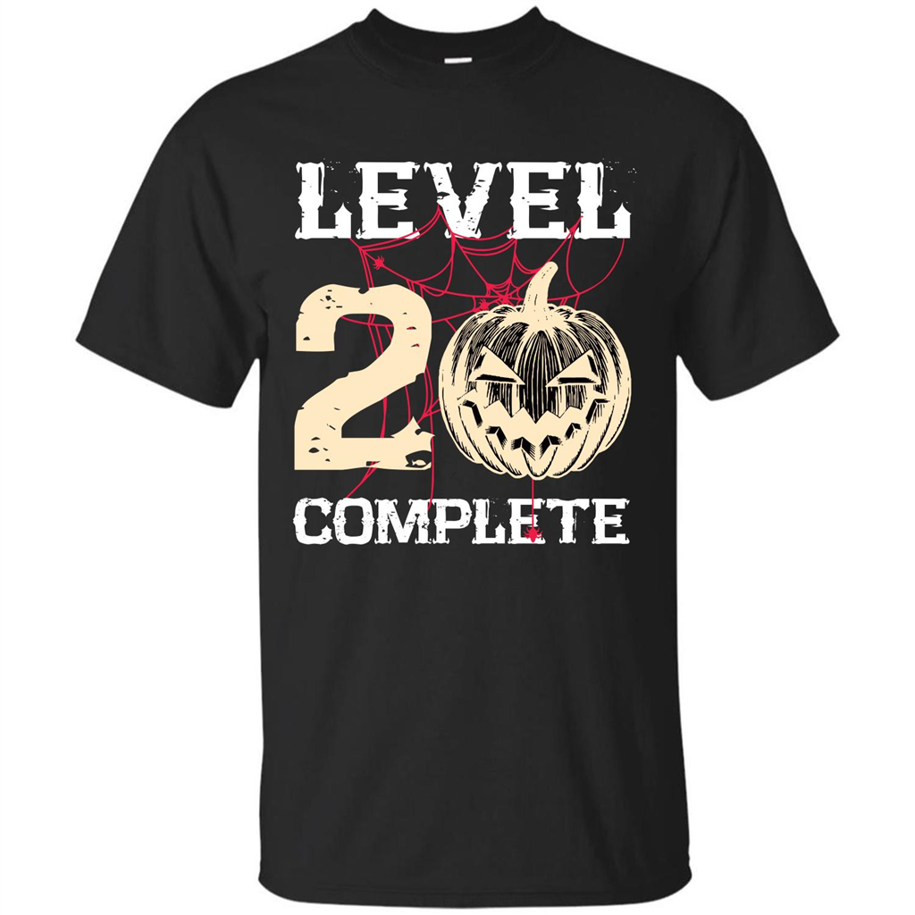 Halloween T-shirt Level 20 Complete Black