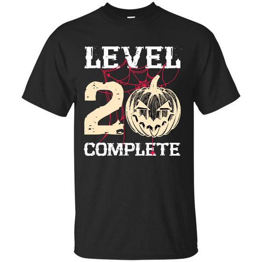 Halloween T-shirt Level 20 Complete Black