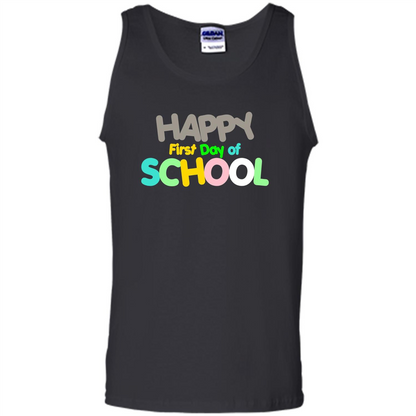 Happy First Day of School Colorful T-shirt Black