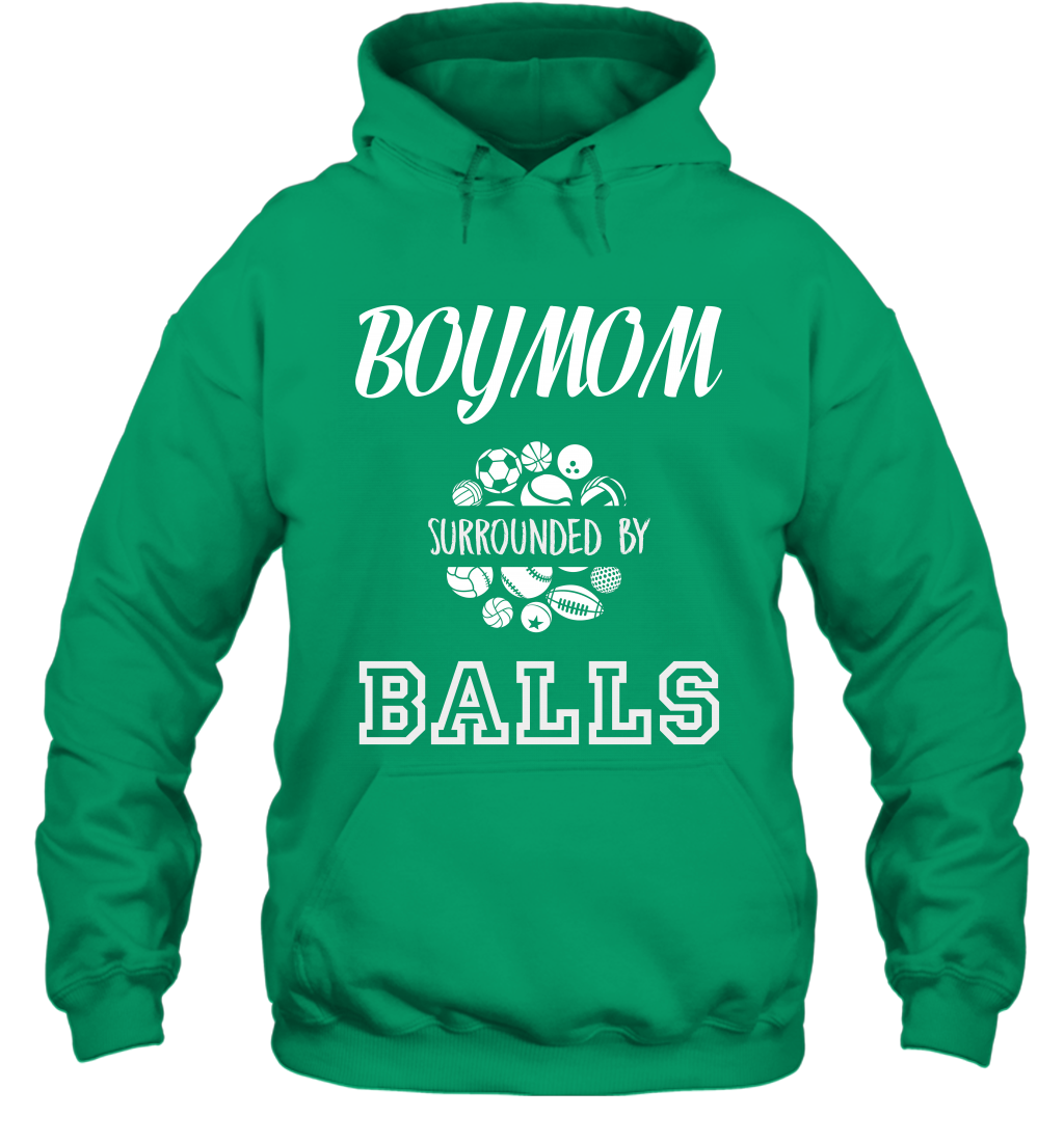 Boy Mom Surounded By Balls Shirt Hoodie Hoodie Irish