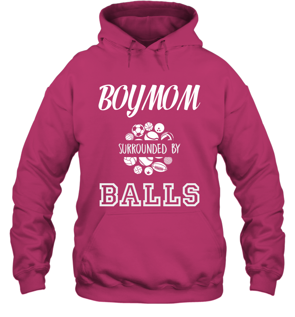 Boy Mom Surounded By Balls Shirt Hoodie Hoodie Heliconia