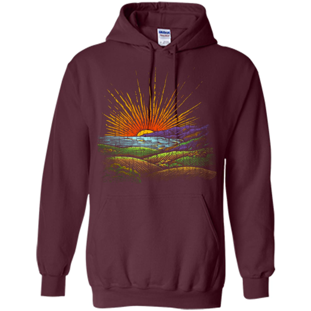 Sunrise In The Morning T-Shirt Maroon