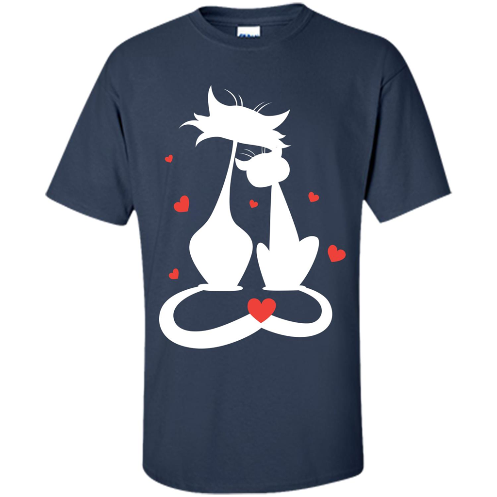 Cat Lover T-shirt Cat Couples Navy