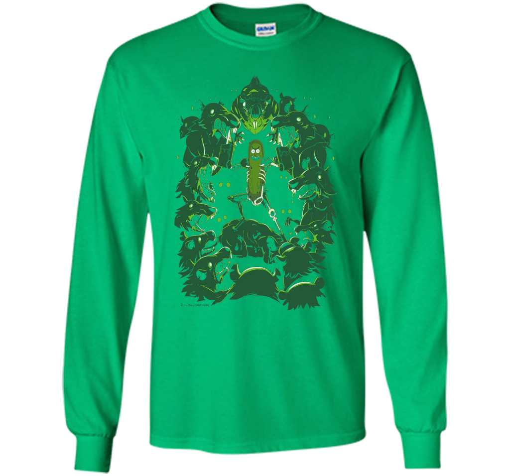 Pickle Rick Vs The Rats T-shirt Irish Green