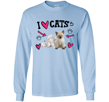 I Love Cats Cute Shirt shirt Light Blue
