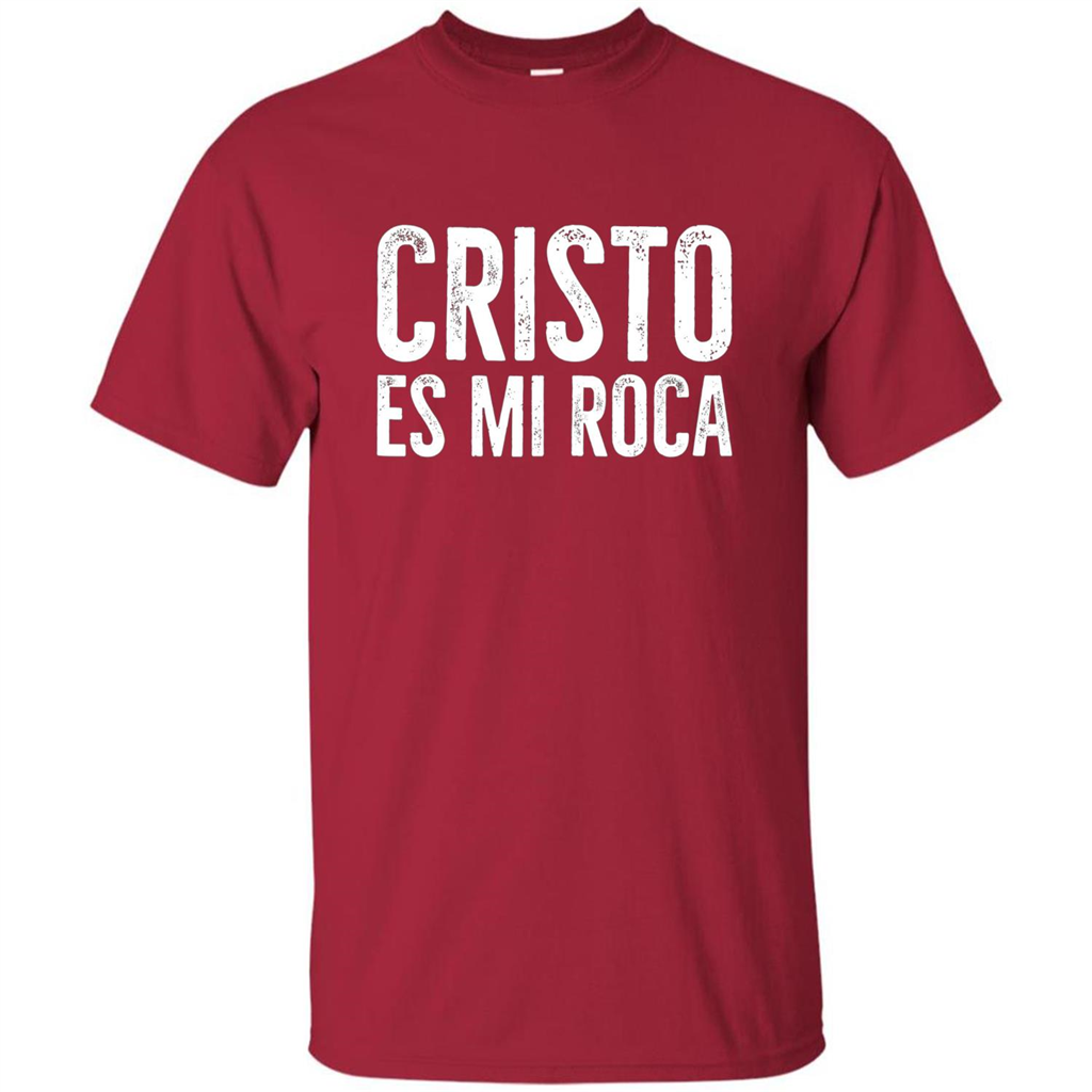 Cristo Es Mi Roca T-shirt Spanish Christian Message Cardinal