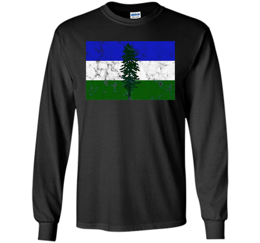 Distressed Cascadia Doug Flag T-shirt Black