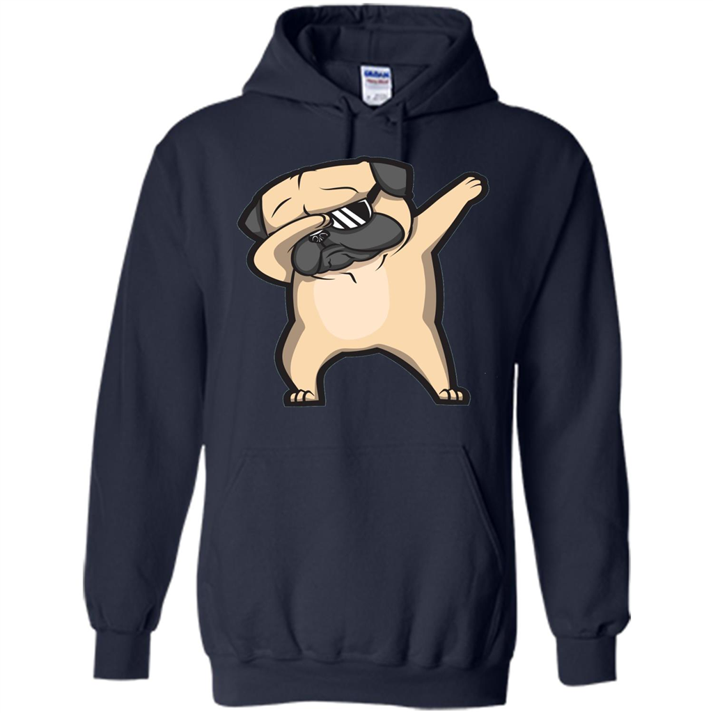 Dabbing Pug Shirt - Cute Funny Dog Dab T-shirt Navy