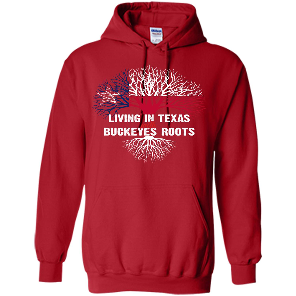 Living In Texas With Buckeyes Roots T-shirt Red