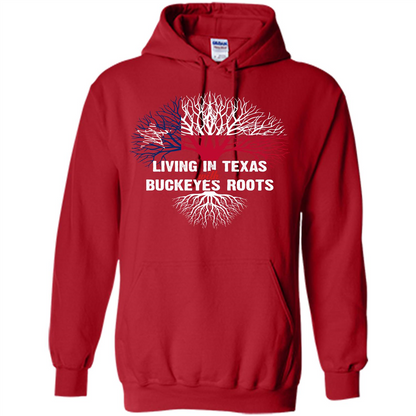 Living In Texas With Buckeyes Roots T-shirt Red